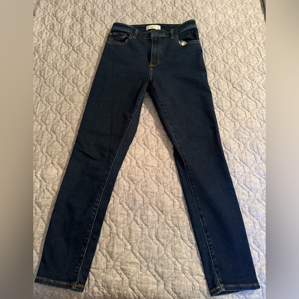 Abercrombie & Fitch Dark Blue High Rise Jeans